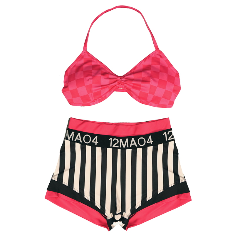 Pink Checkered Swimwear