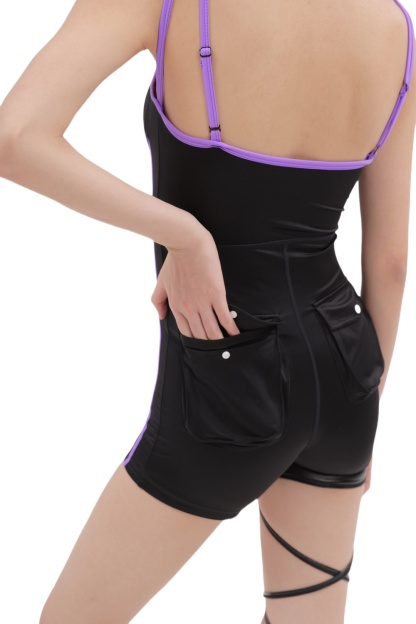 Purple Stipe Swimwear