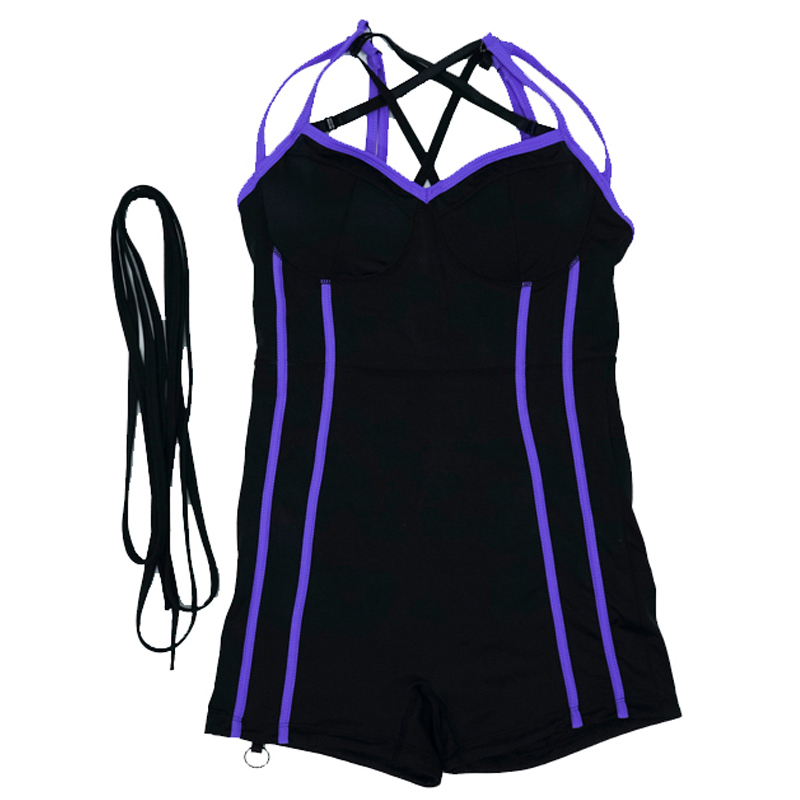 Purple Stipe Swimwear