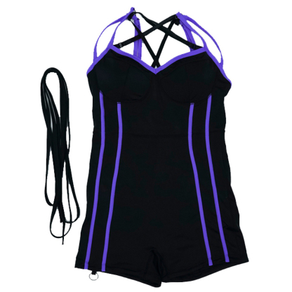 Purple Stipe Swimwear