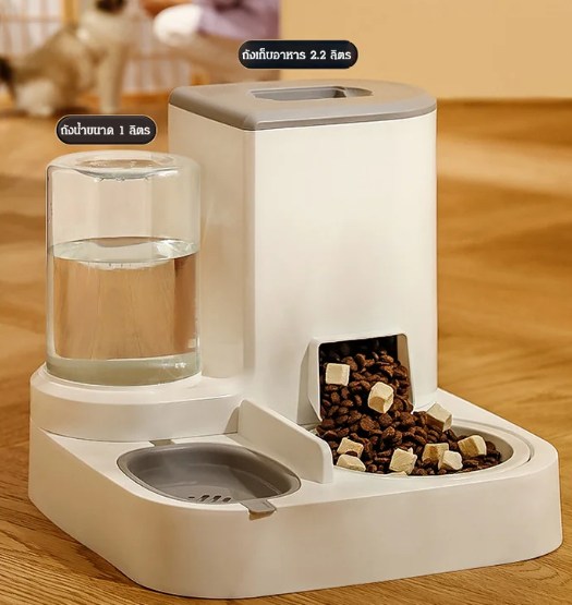 ที่ให้น้ำและอาหารแบบ2 ใน 1 ความจุขนาดใหญ่