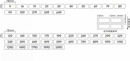 H&M Price Point Sticker (No $ sign) - 18 x 7mm