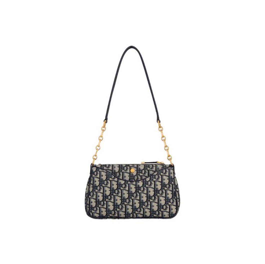【23年新作】 DIOR  30  MontaigneAvenue CDロゴHoboパッケージ ワンショルダー斜め掛けバッグブルー
