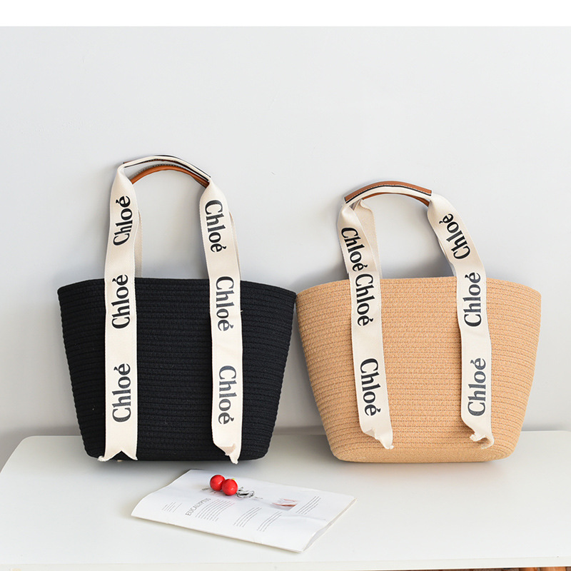 【CHLOE】“Woody”リボン付き“Woody”ラージカゴバッグ【バッグ】