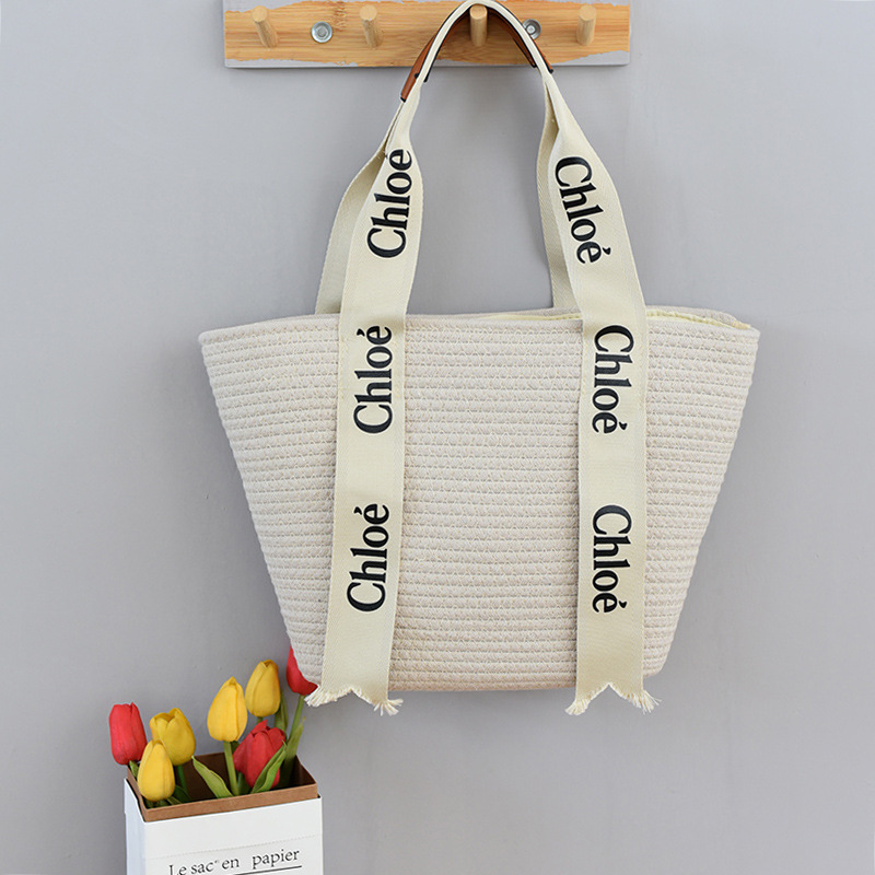 【CHLOE】“Woody”リボン付き“Woody”ラージカゴバッグ【バッグ】