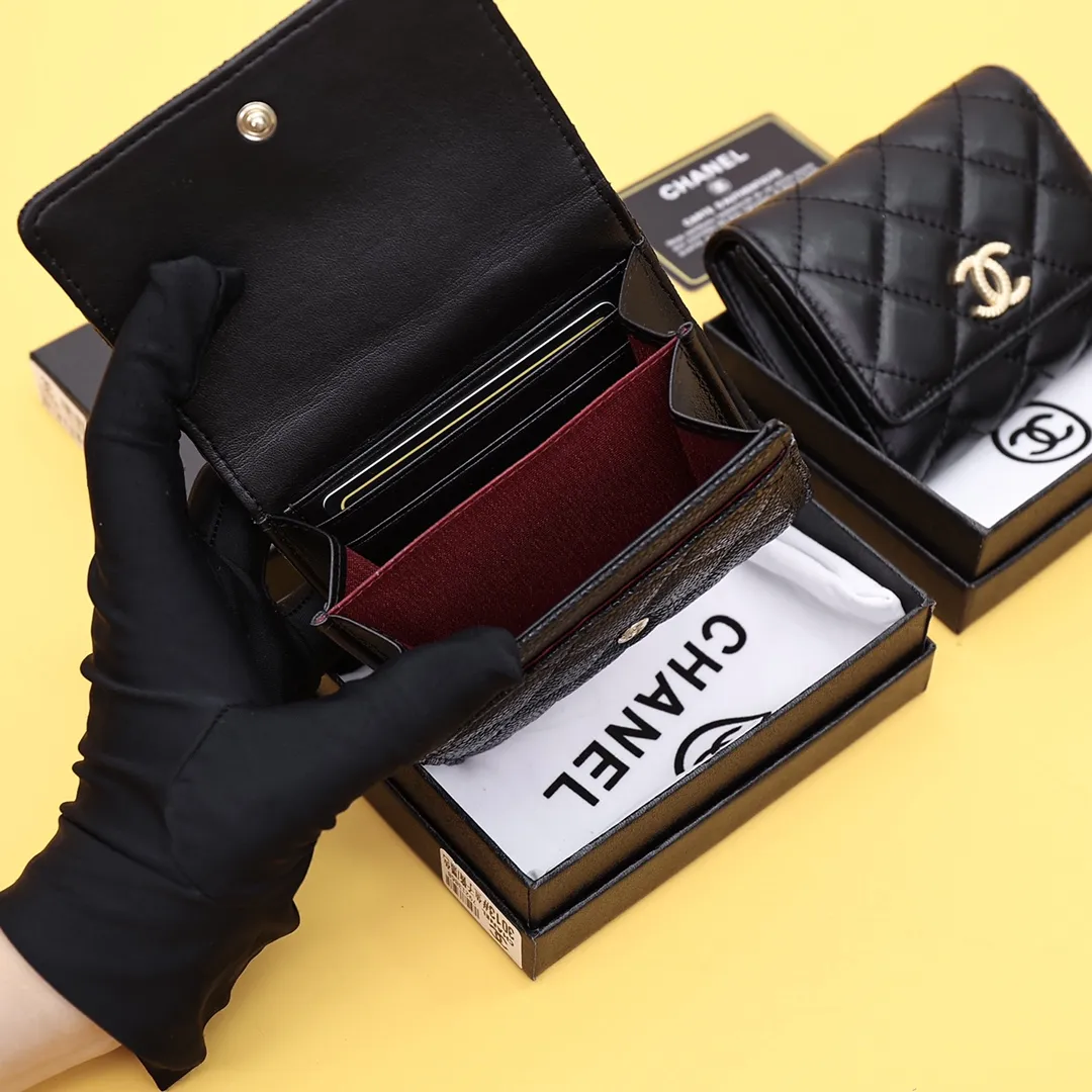 【-chanel】クラシック小さなフラップ財布【財布】