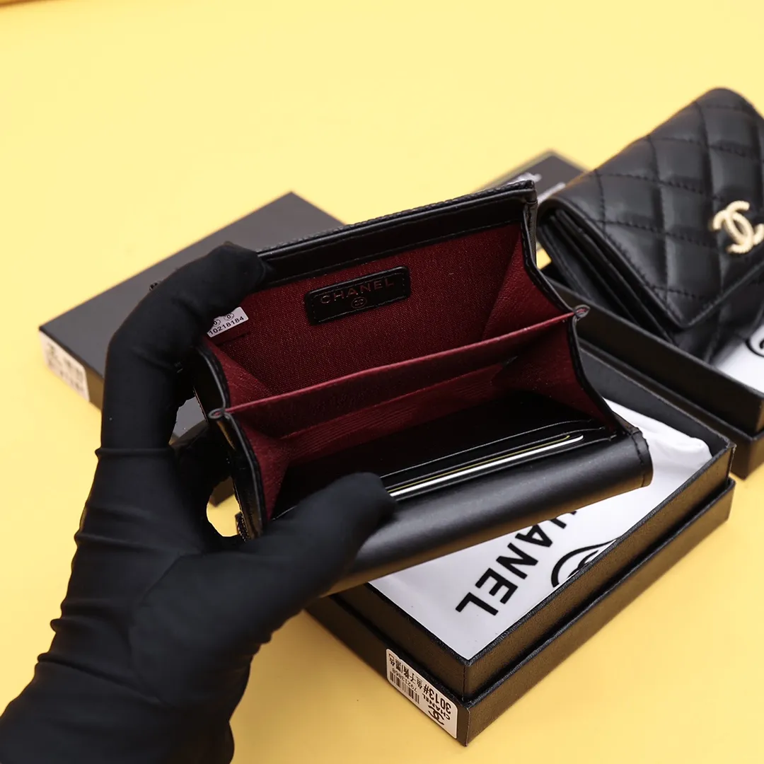 【-chanel】クラシック小さなフラップ財布【財布】