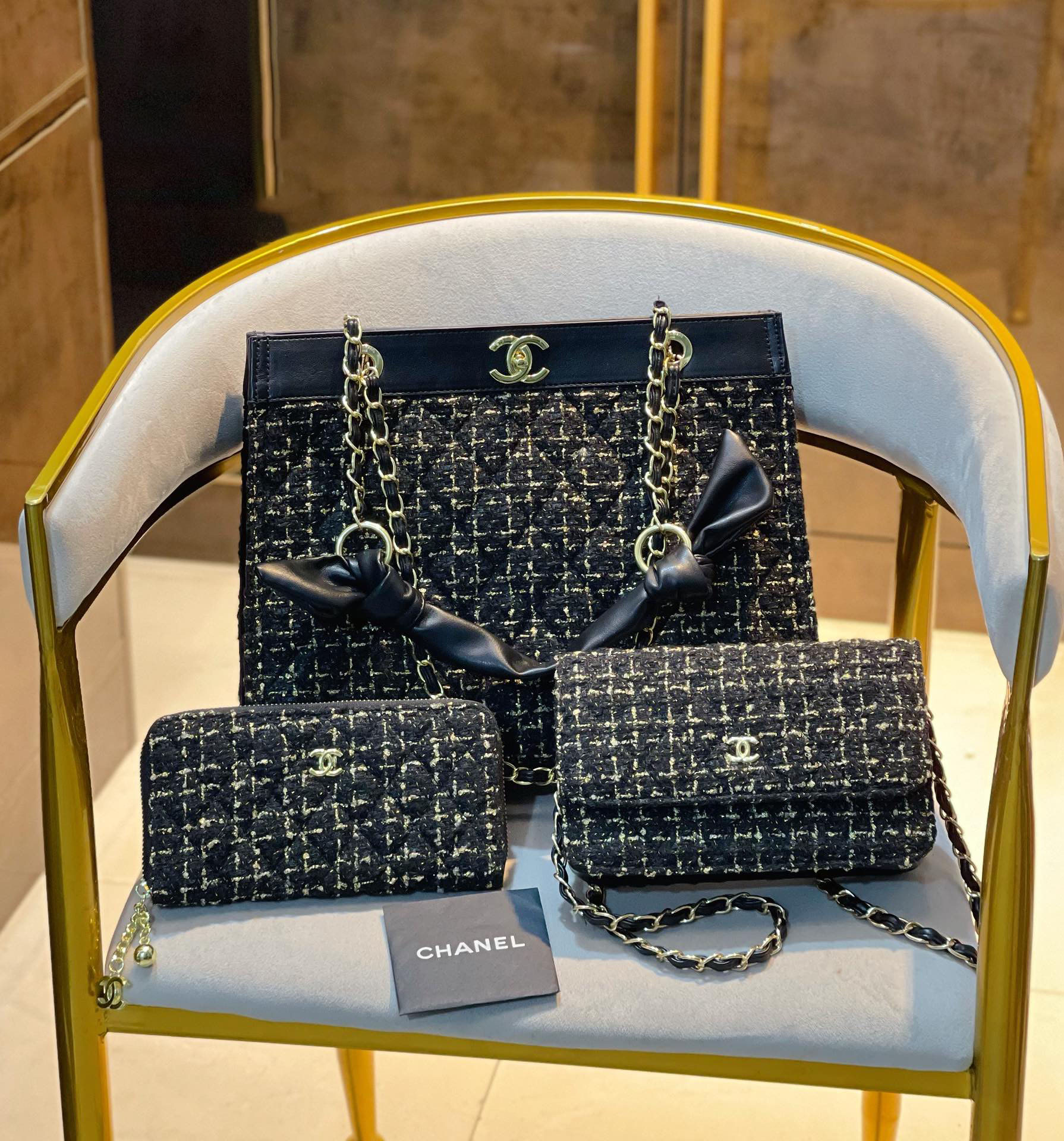 【CHANEL】定番人気♪ ミニ マトラッセ☆CHANEL☆Mini Flap Bag3点セット お得