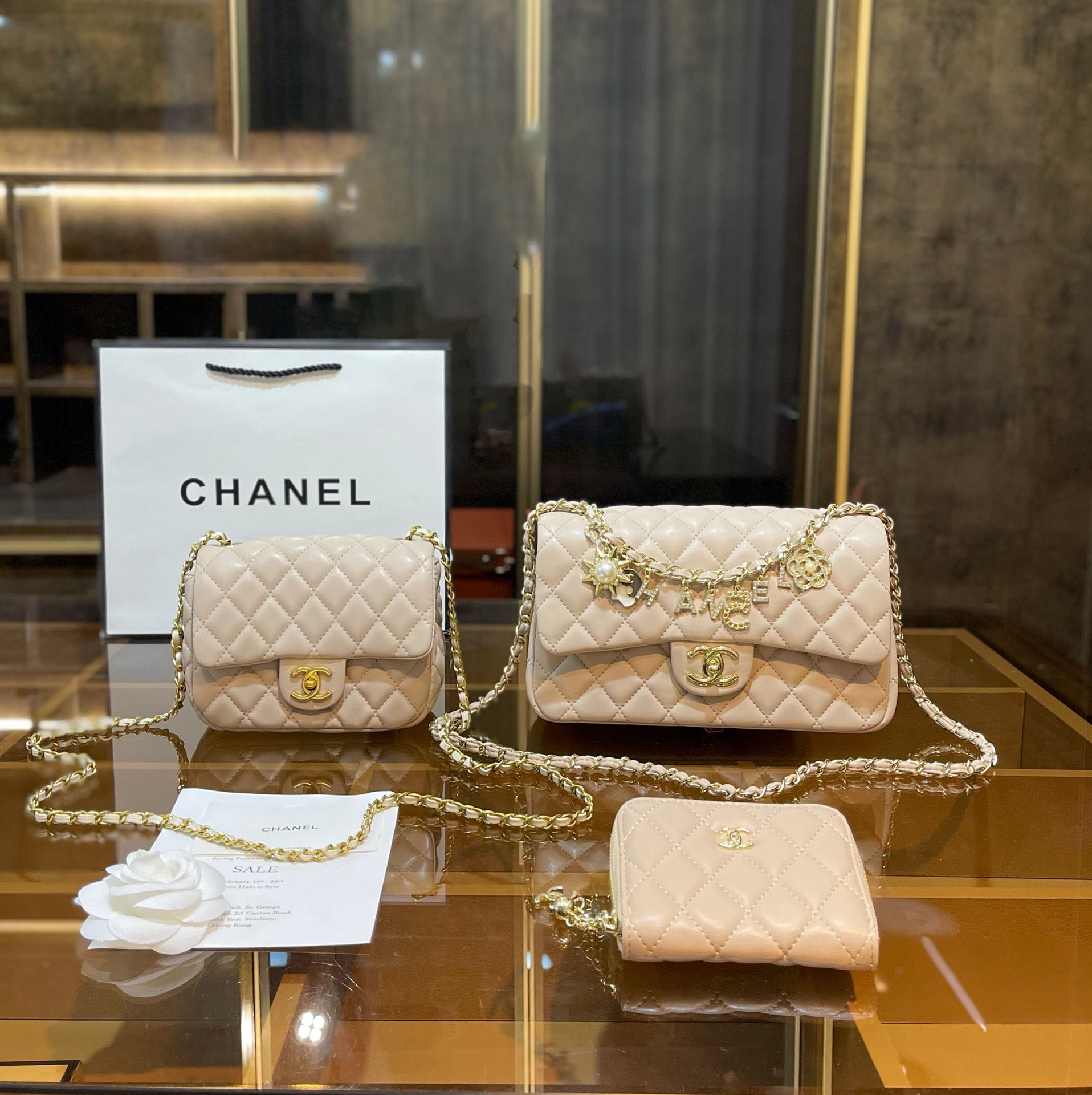定番人気♪ ミニ マトラッセ【CHANEL】Mini Flap Bag3点セット お得