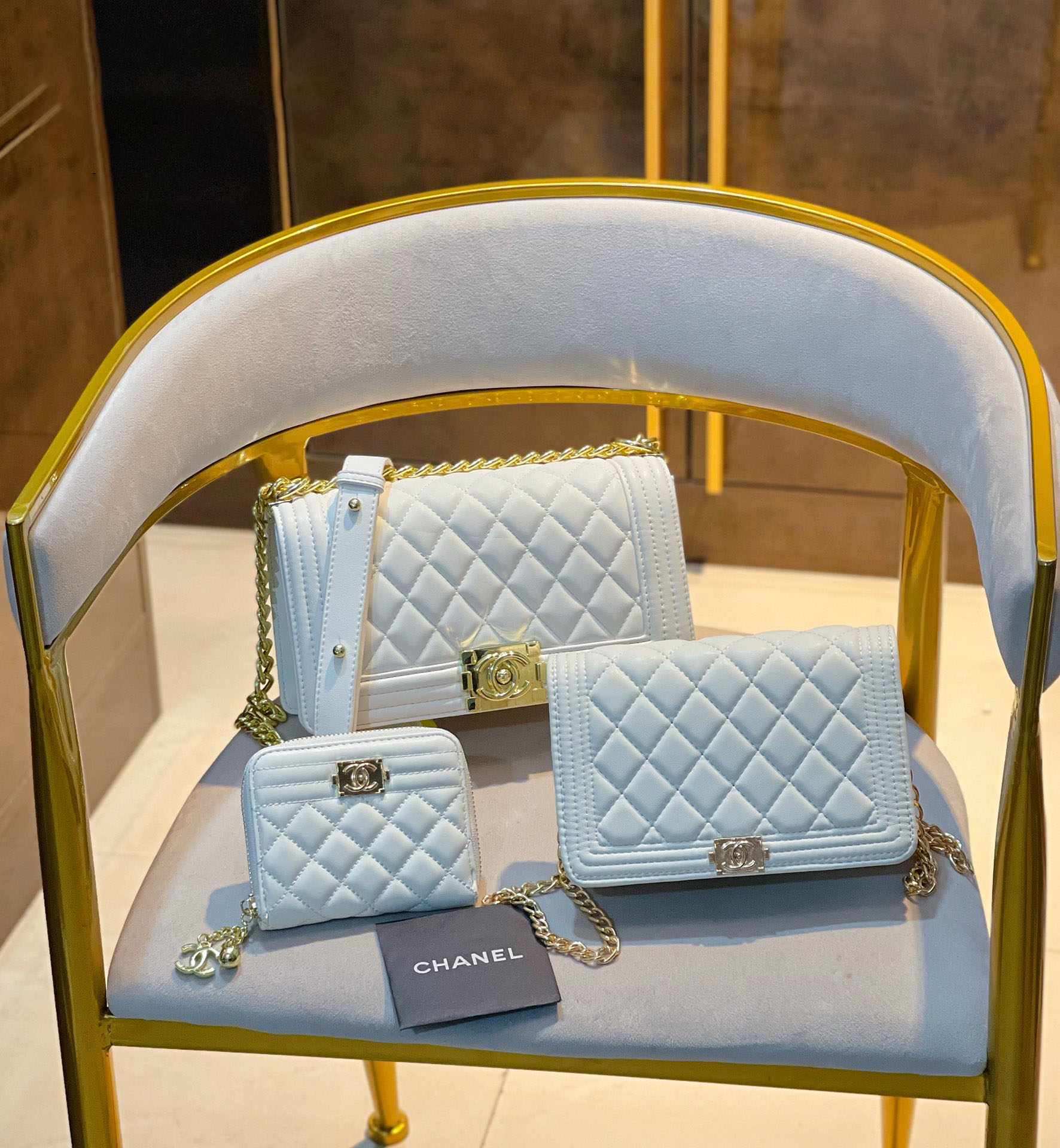 【CHANEL】定番人気♪ ミニ マトラッセ☆CHANEL☆Mini Flap Bag3点セット お得