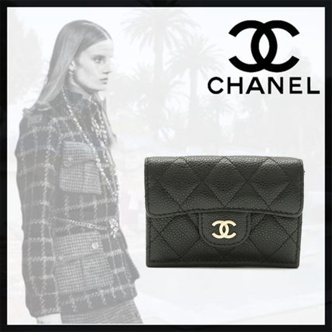 【CHANEL】大人気☆CHANEL☆*シャネル マトラッセ 三つ折り財布 ミニ財布