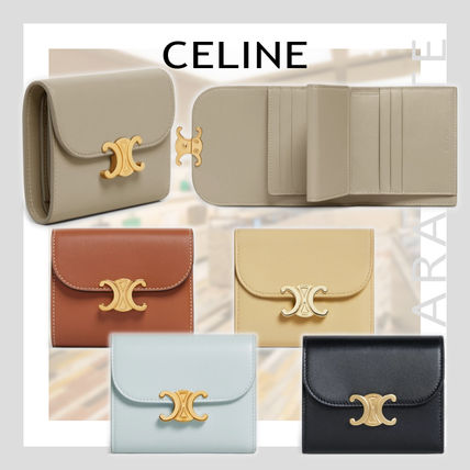 【CELINE】国内即発トリオンフ 三つ折り財布 バッグにもすっきり【財布】