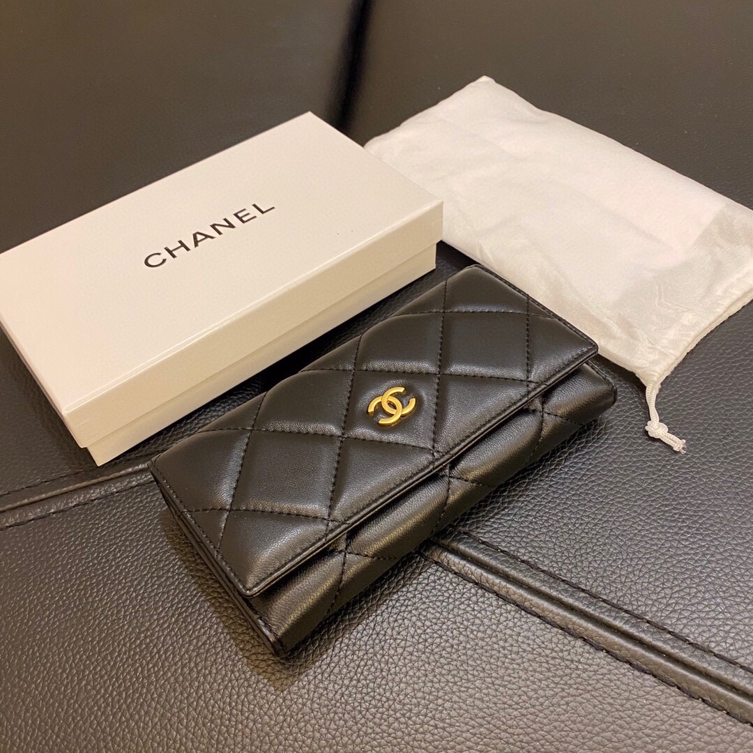 【CHANEL】【長財布】ロングフラップウォレット
