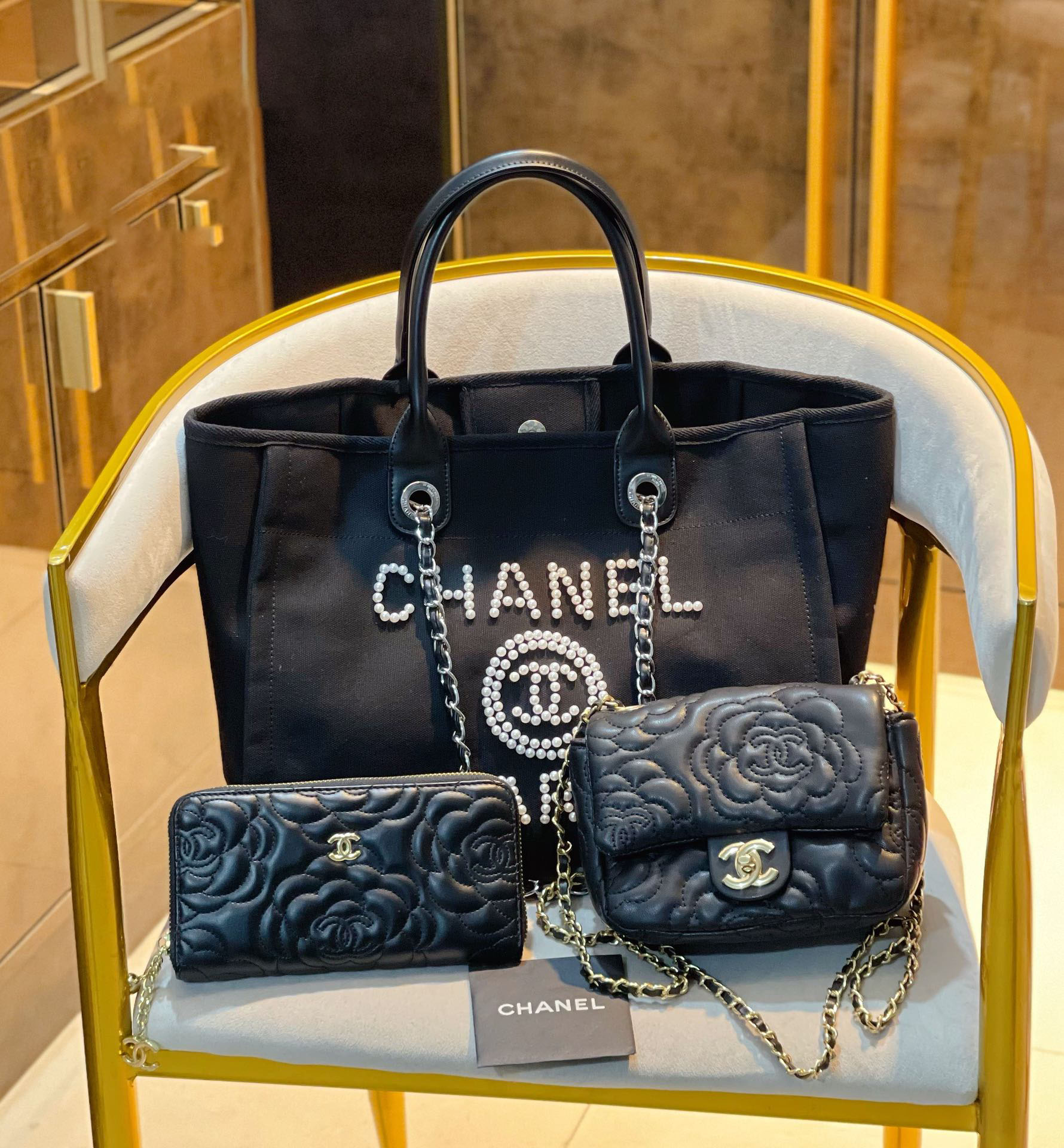 【CHANEL】定番人気♪ ミニ マトラッセ☆CHANEL☆Mini Flap Bag3点セット お得