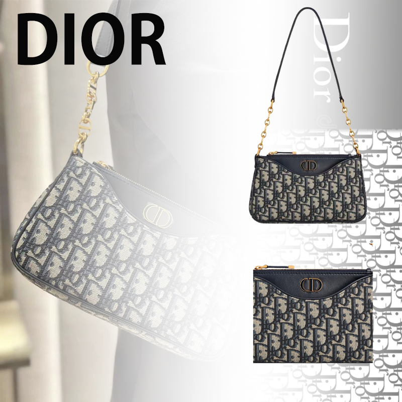 【23年新作】 DIOR  30  MontaigneAvenue CDロゴHoboパッケージ ワンショルダー斜め掛けバッグブルー