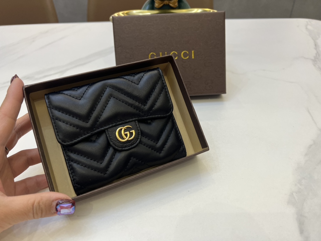【GUCCI】関税負担なしGUCCI 〔GGマーモント〕 コイン＆紙幣 カードケース
