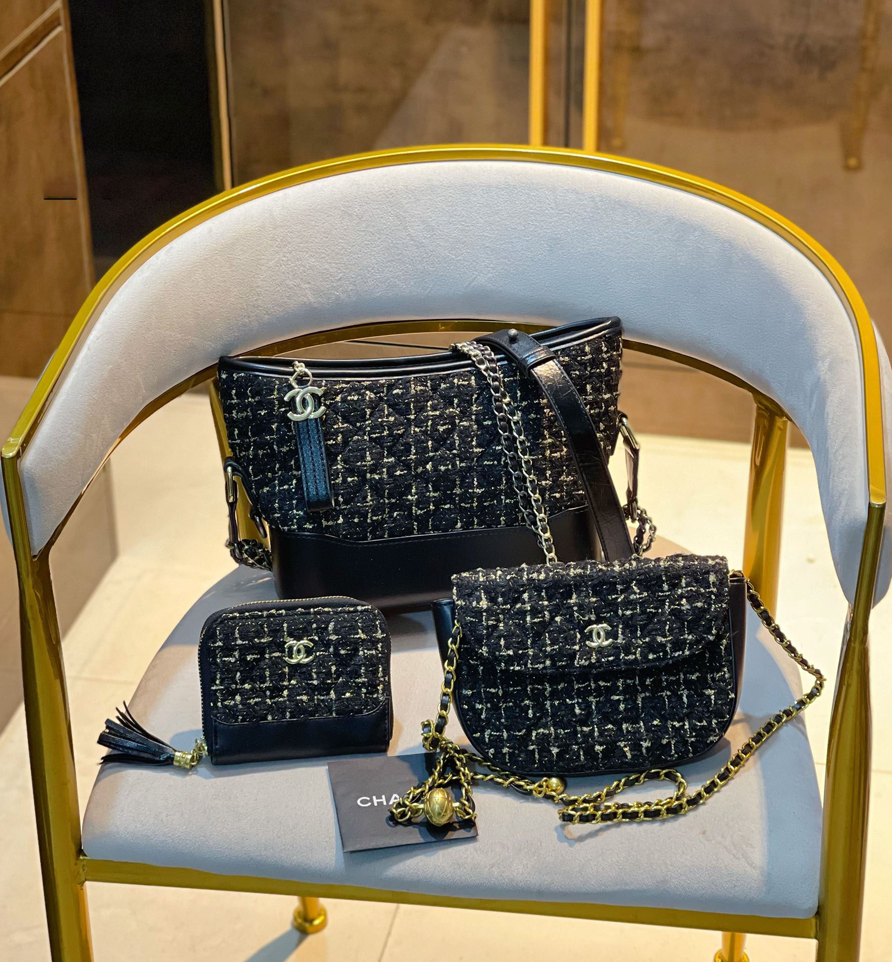 【CHANEL】定番人気♪ ミニ マトラッセ☆CHANEL☆Mini Flap Bag3点セット お得