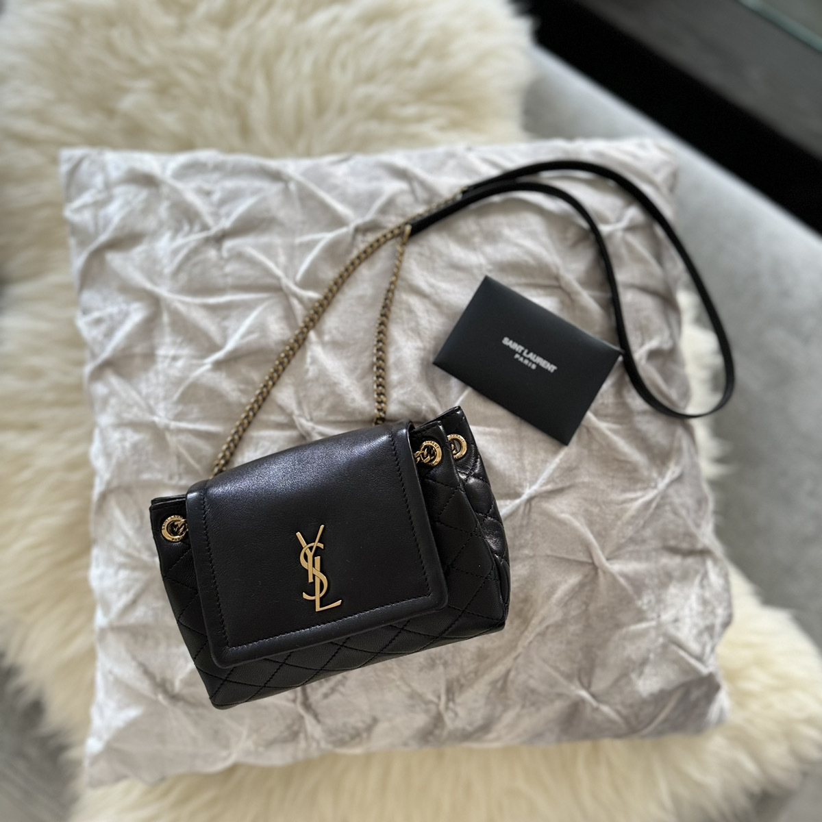 関税送料込国内発送★SAINT LAURENT モノグラム ミニ ノリータ