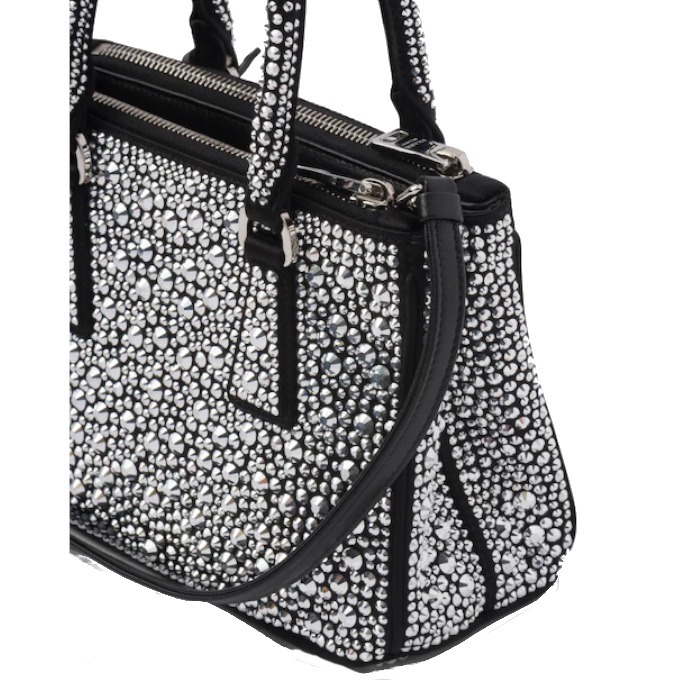 PRADA新作 ガレリア クリスタル サテン ミニバッグ◆プラダ◆