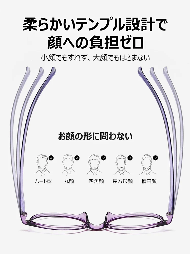 超軽量ブルーライトカット一体型老眼鏡