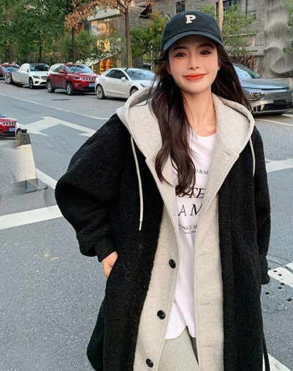 レイヤードボアコート