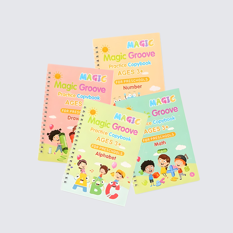 最新款英文硬筆凹槽字帖魔法習字帖控筆訓練