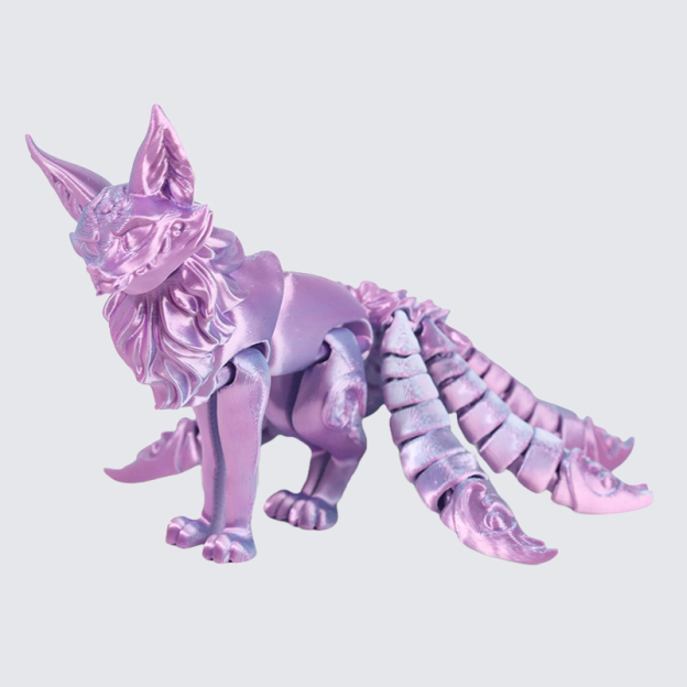 3D列印九尾狐多關節可活動模型手辦裝飾辦公室桌面擺飾熱銷