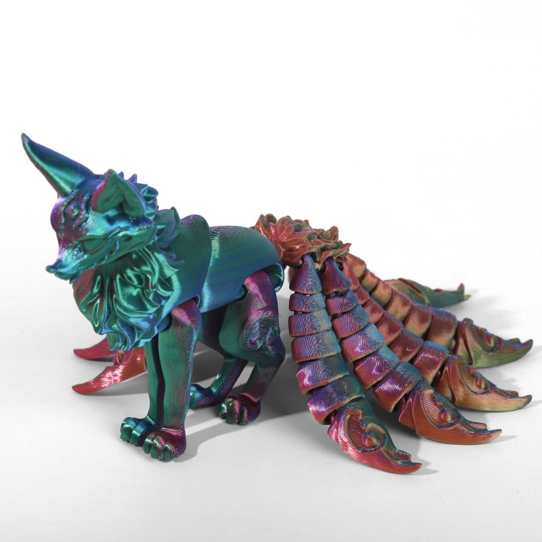 3D列印九尾狐多關節可活動模型手辦裝飾辦公室桌面擺飾熱銷