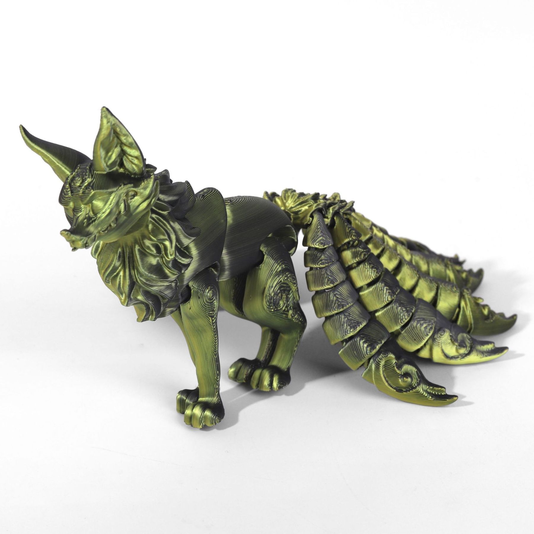 3D列印九尾狐多關節可活動模型手辦裝飾辦公室桌面擺飾熱銷