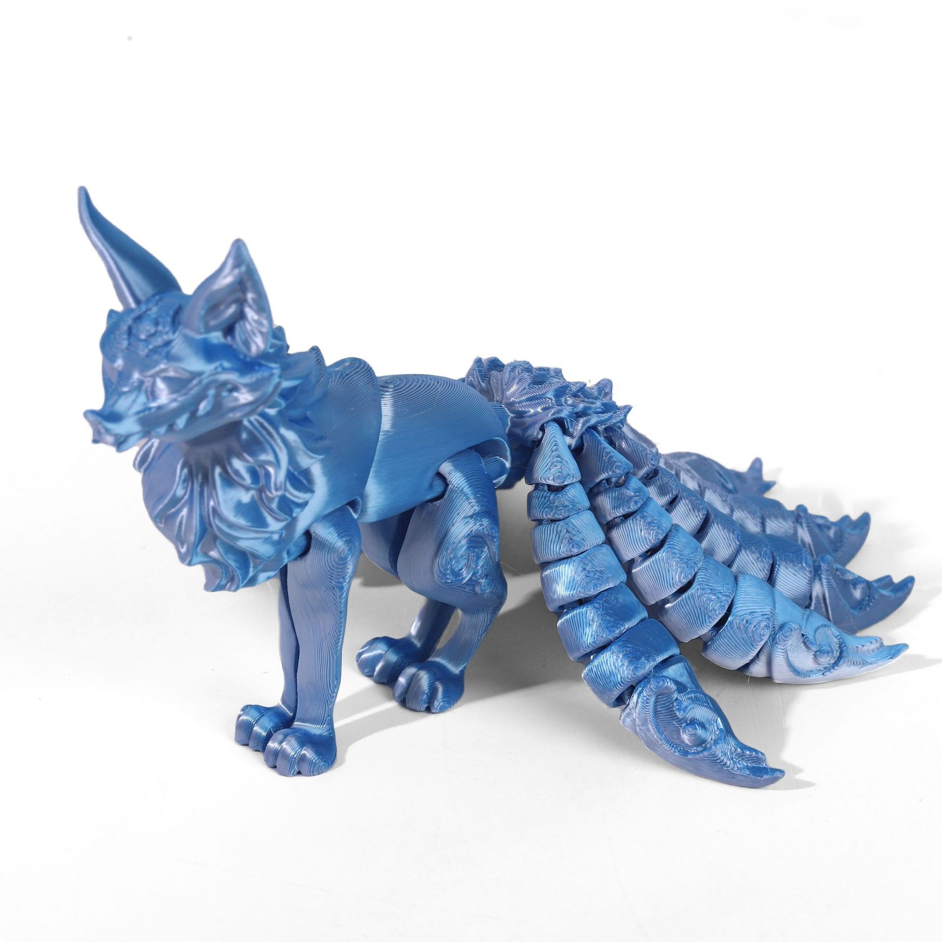 3D列印九尾狐多關節可活動模型手辦裝飾辦公室桌面擺飾熱銷