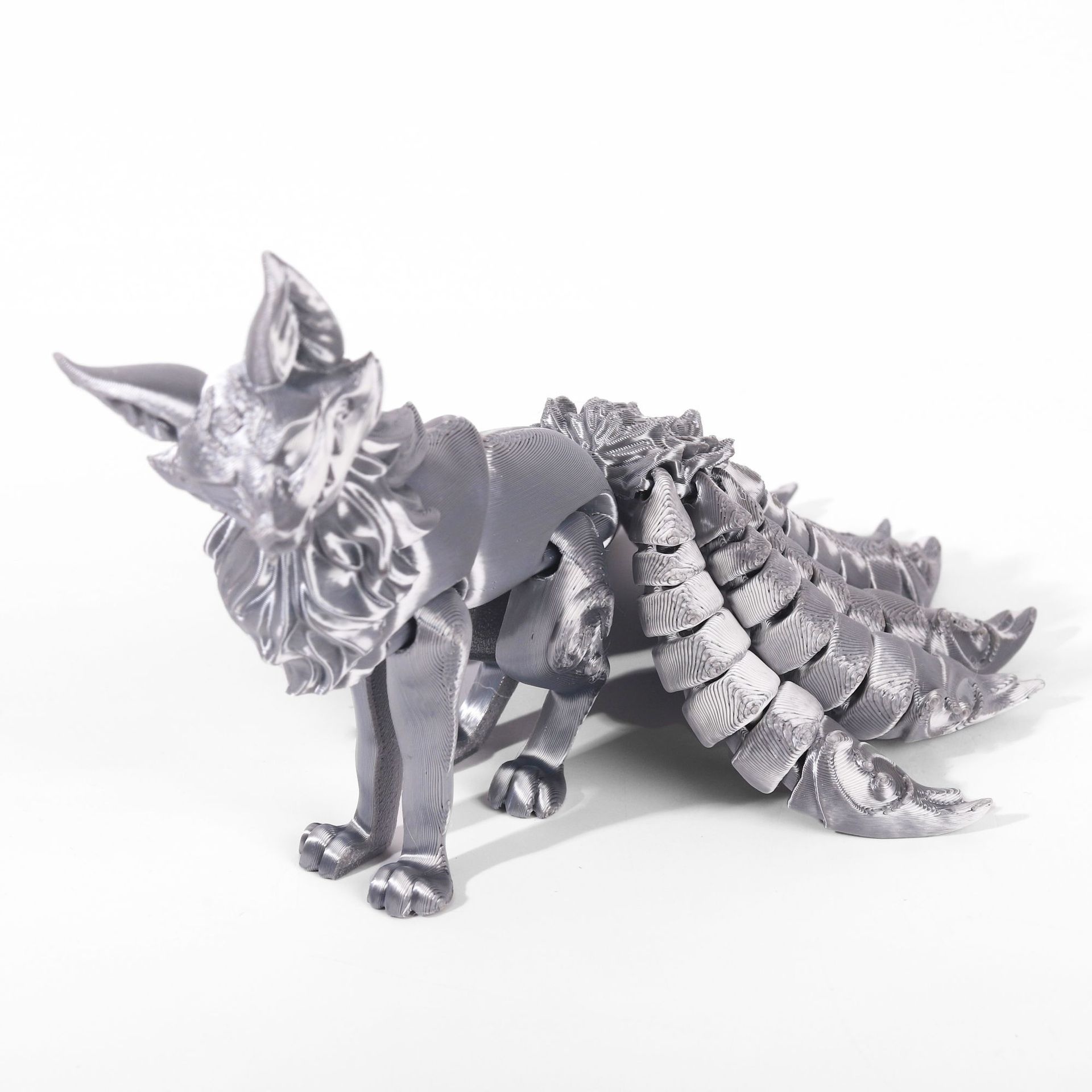 3D列印九尾狐多關節可活動模型手辦裝飾辦公室桌面擺飾熱銷