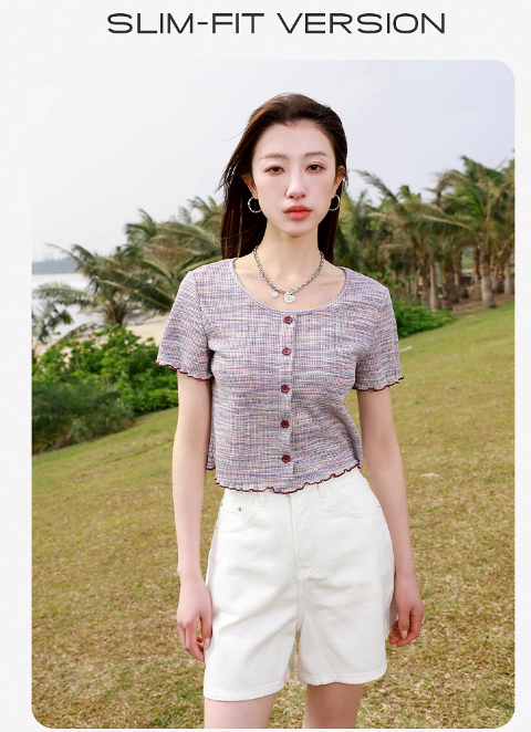 大きいサイズの婦人服2025年夏の新作ミックスカラーラウンドネック半袖Tシャツ小さいシャツプルオーバースリムファットMM