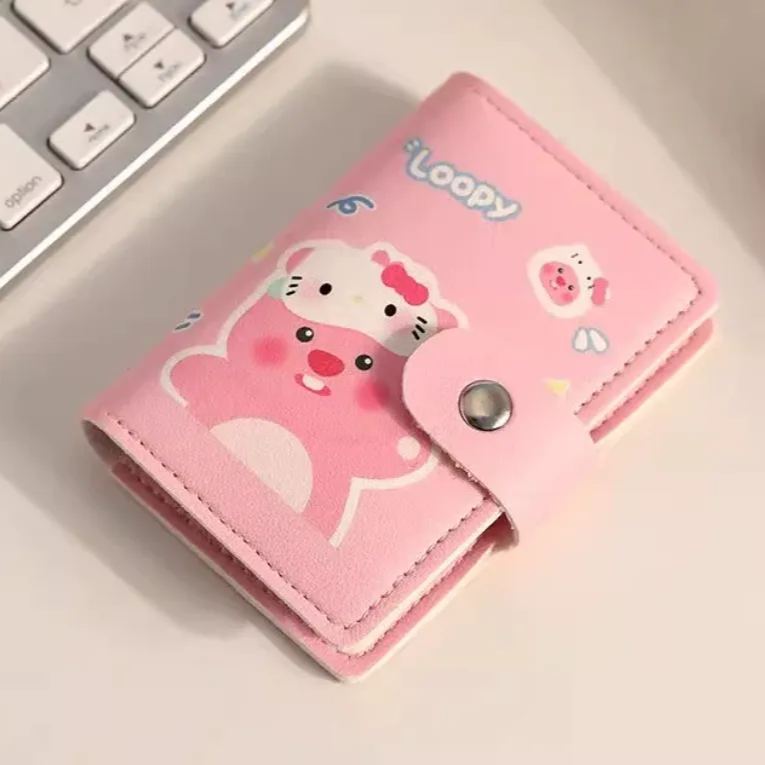 【収納バッグ】カードホルダー かわいい 小型 耐減磁 カードホルダー レディース マルチカードスロット 大容量 ポータブル カードホルダー 小銭入れ