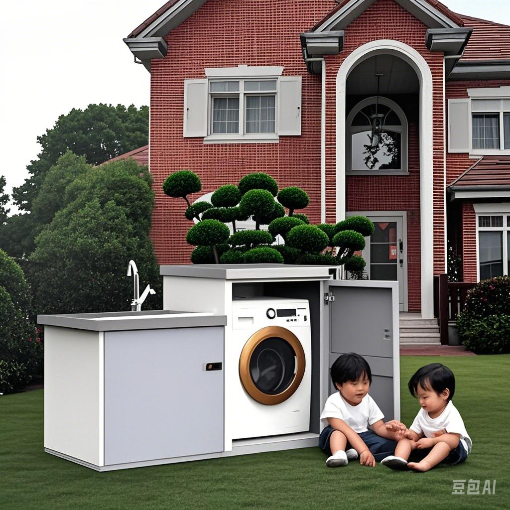 Washing machine cabinet and sink cabinet