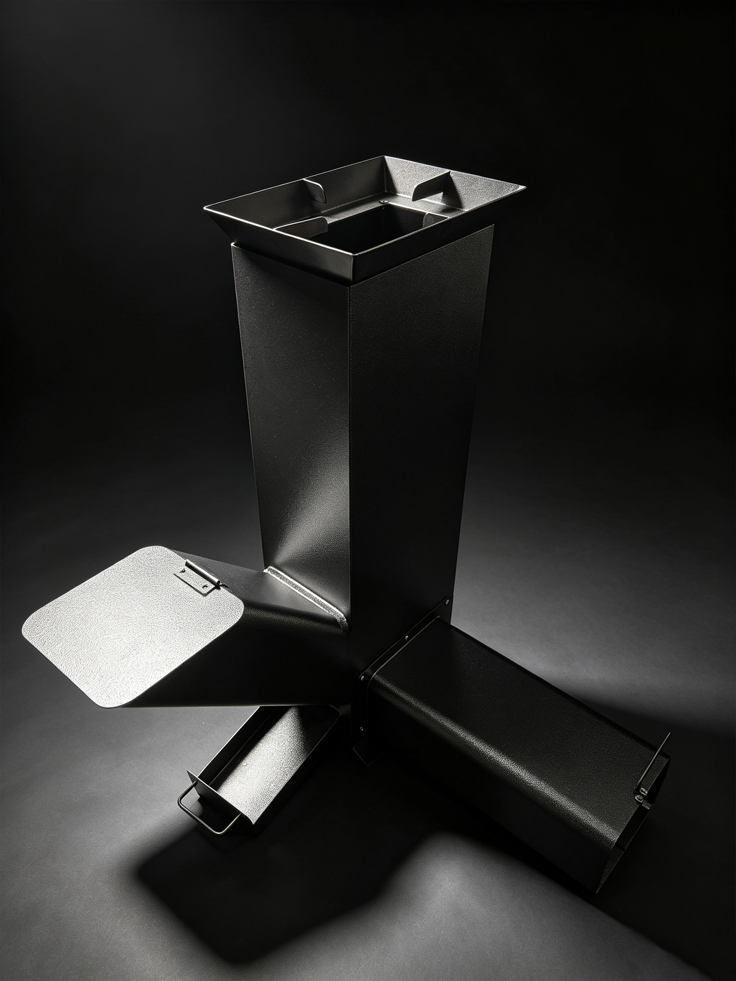 Rocket Stove with Fire Birck Insulation Ash Drawer and Air Damper Control