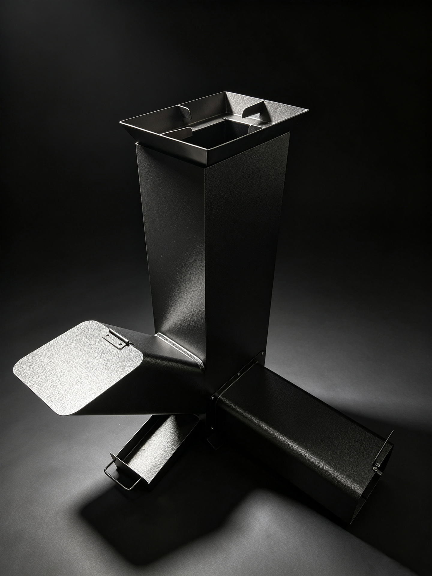 Rocket Stove with Fire Birck Insulation Ash Drawer and Air Damper Control