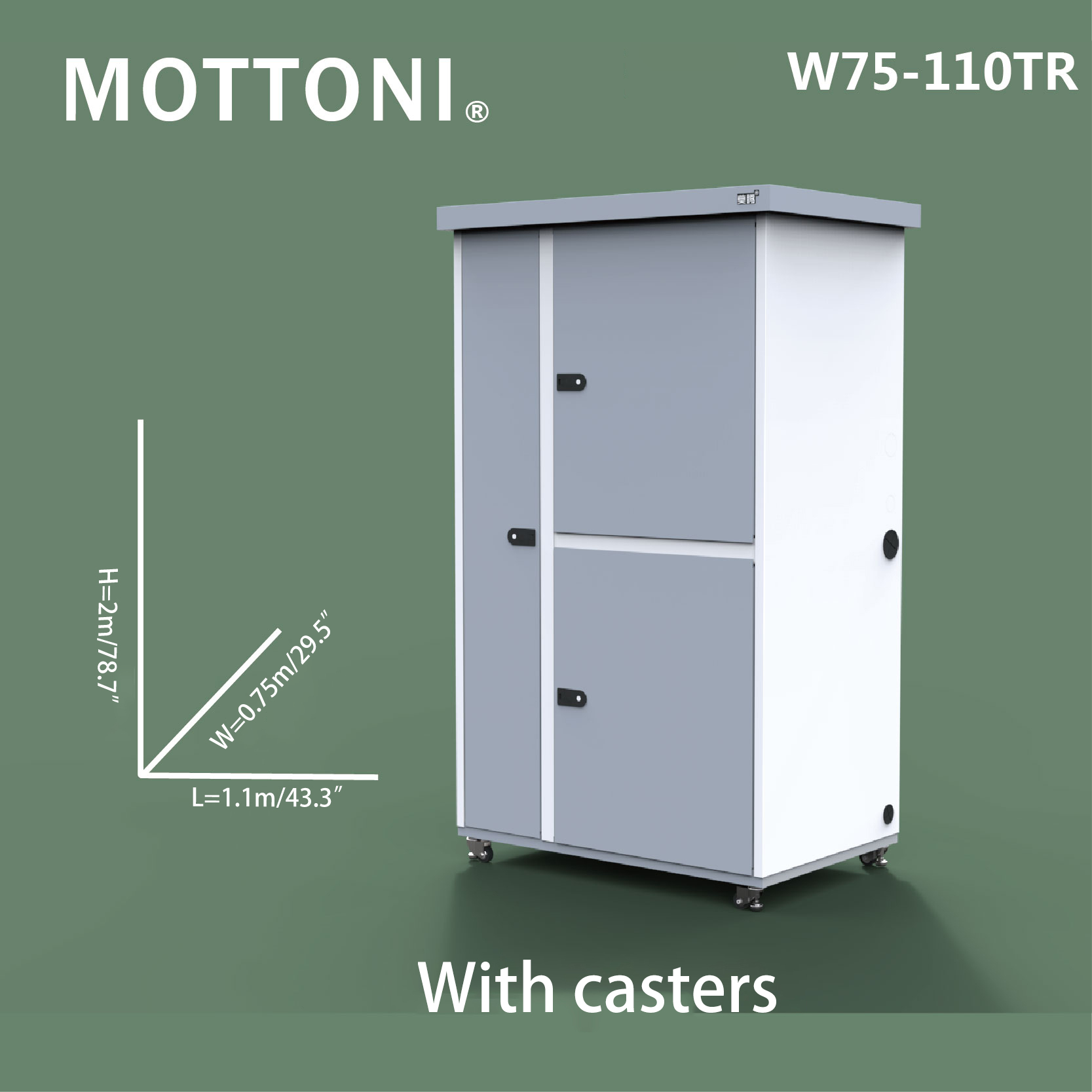 Outdoor washing machine cabinet-three door storage cabinet