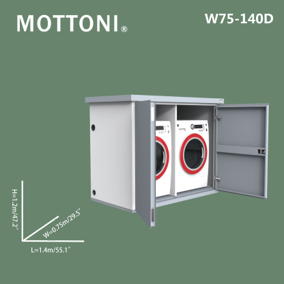 Integrated washing machine cabinet and dryer cabinet