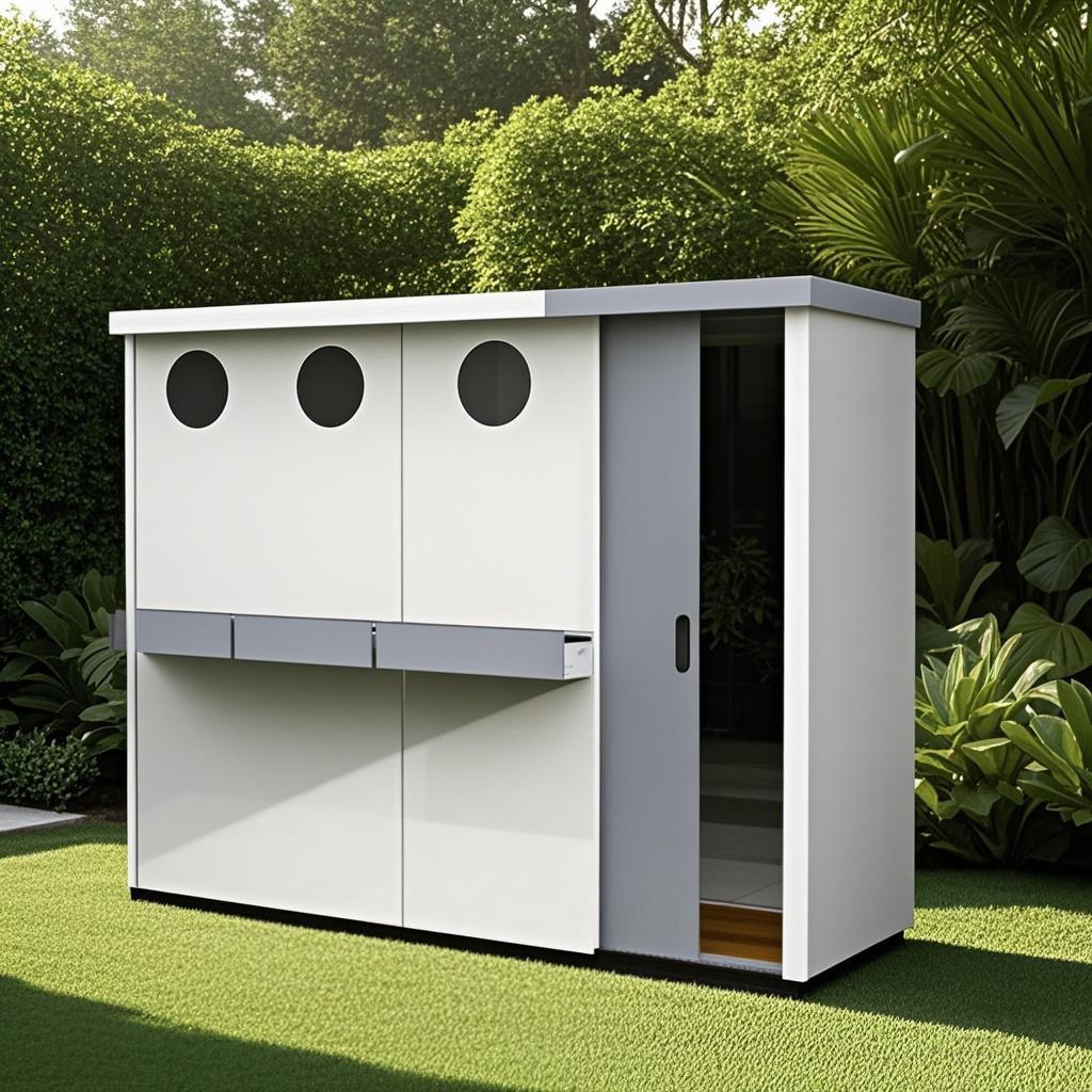 Villa courtyard storage room