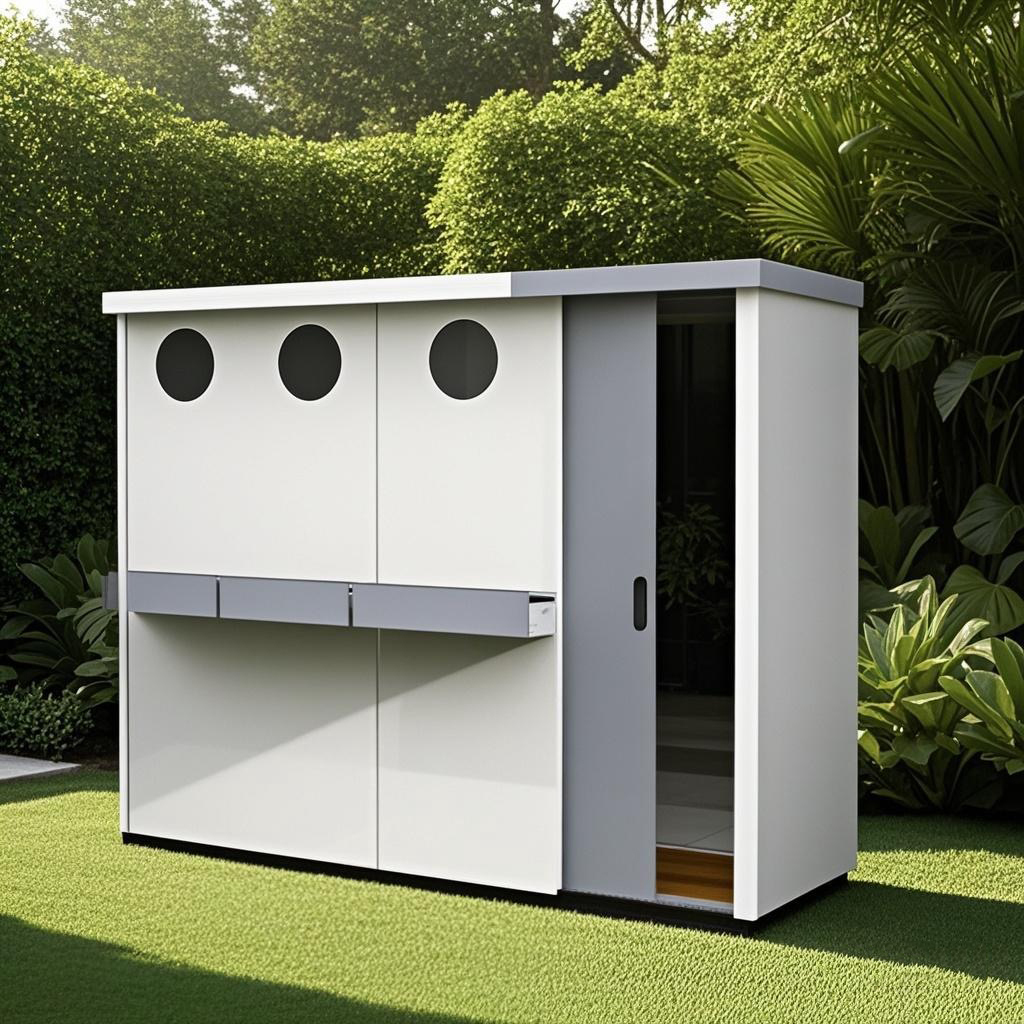 Villa courtyard storage room