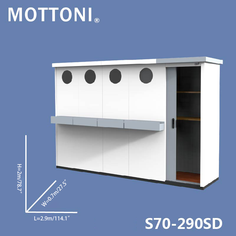 Villa courtyard storage room