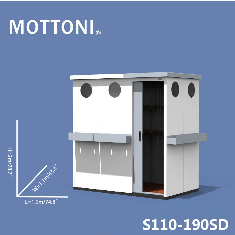 Villa courtyard storage room