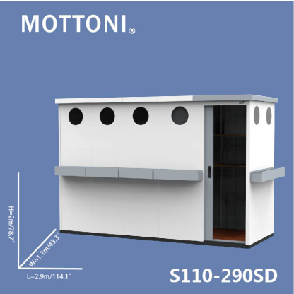 Villa courtyard storage room