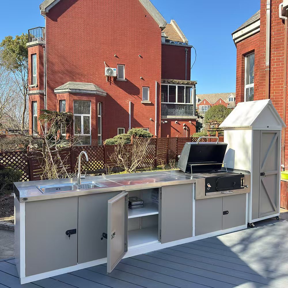 Outdoor barbecure table 