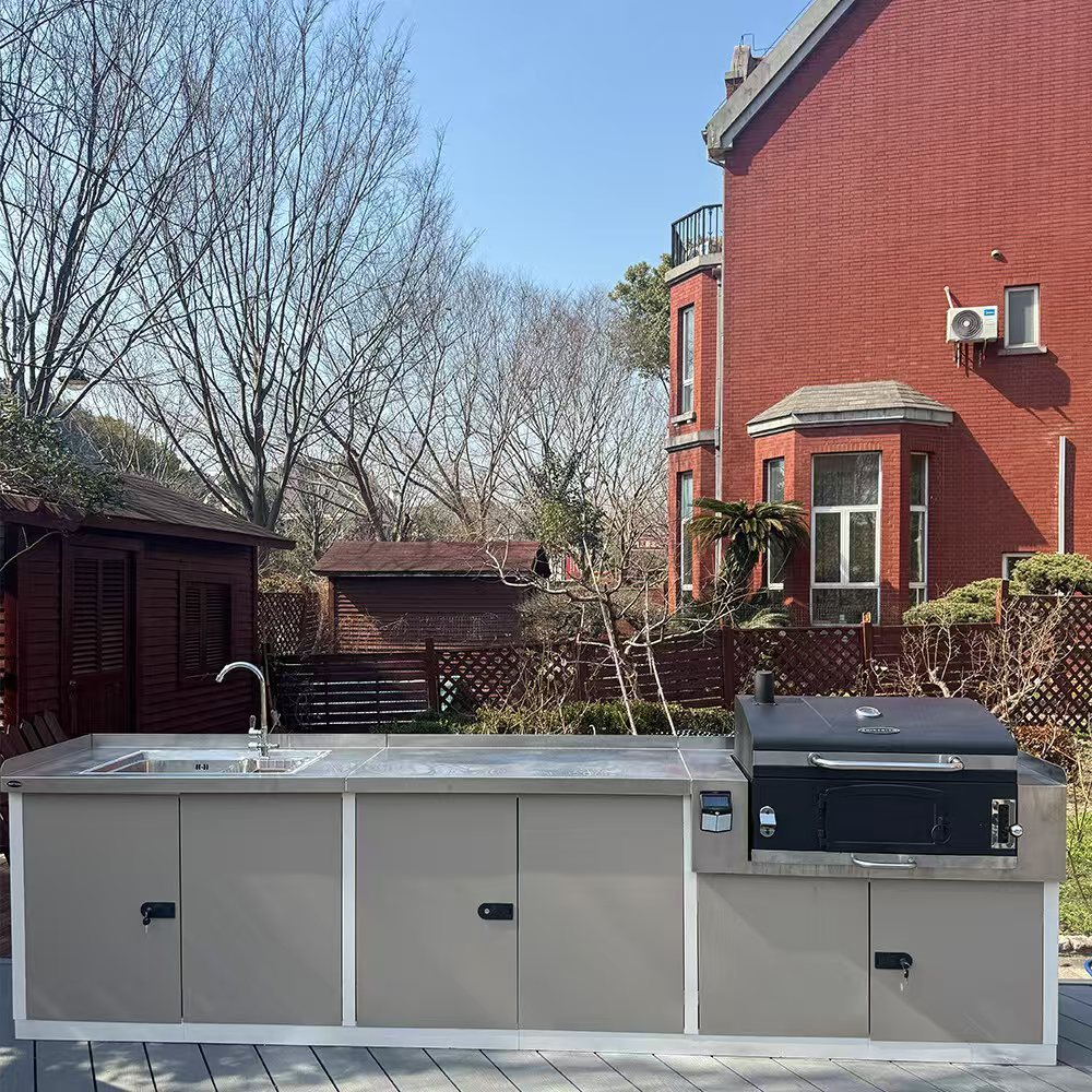 Outdoor barbecure table 