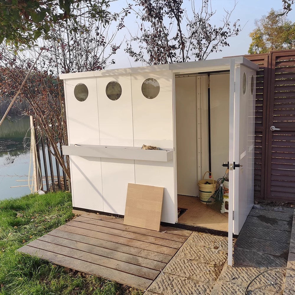 Outdoor tool room-galvanized sheet assembly