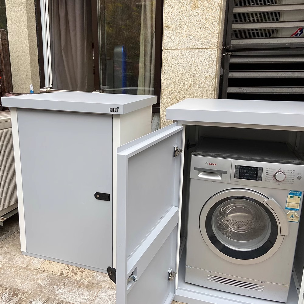 Outdoor washing machine cabinet-rainproof, sun-proof and moisture-proof cabinet