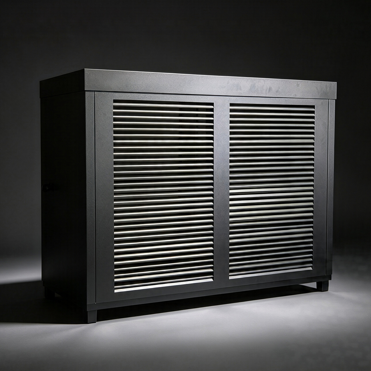 Mottoni outdoor metal  shoe storage cabinet  4 shelves 4 swing doors water proof  and ventilation