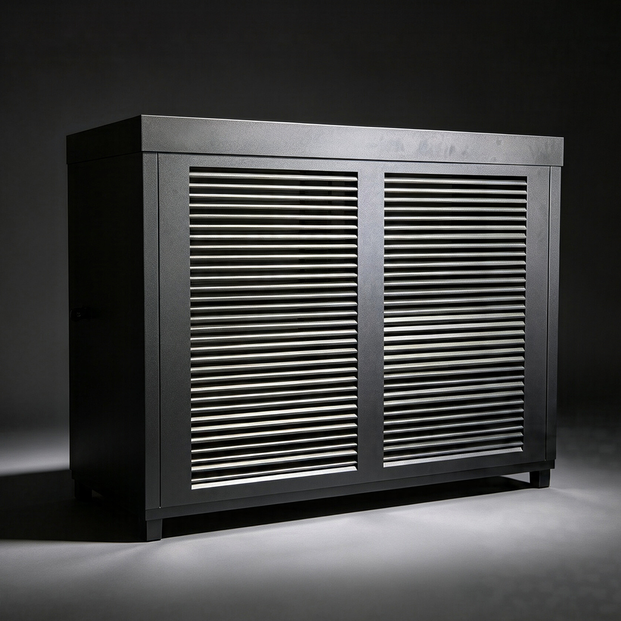 Mottoni outdoor metal  shoe storage cabinet  4 shelves 4 swing doors water proof  and ventilation