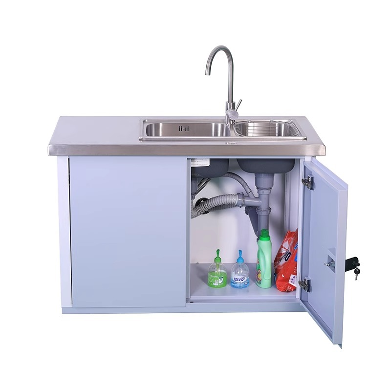 Outdoor wash basin-thick stainless steel splicing cabinet